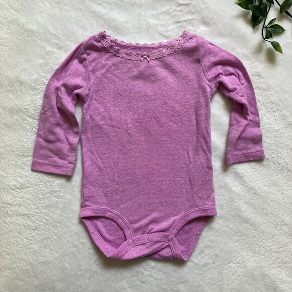 Carter’s Baby Girl Outfit Size 9M | Purple Bodysuit + Corduroy Jumper Dress GUC - Picture 10 of 16